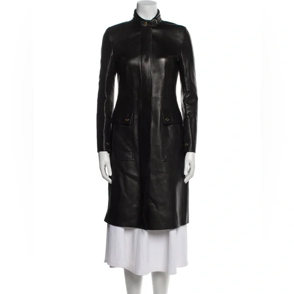 Vintage Gucci Leather Trench Coat - Picture 1 of 7